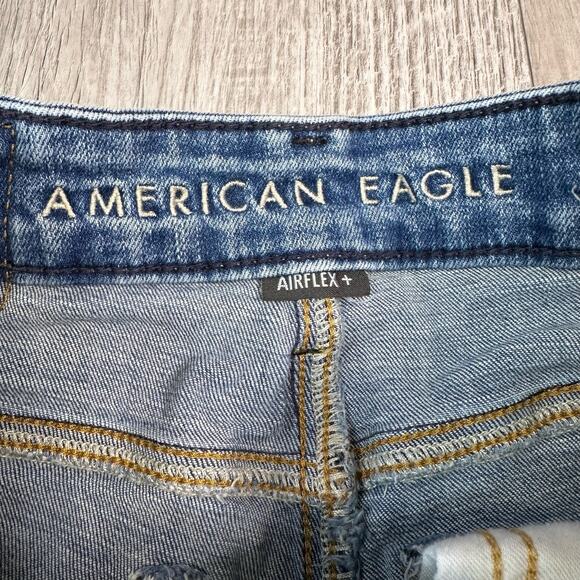 American Eagle Acid Wash Stretch Jean Airflex Skinny Women 26x28 Mid Rise Casual - Picture 3 of 5